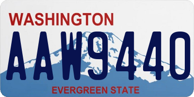 WA license plate AAW9440