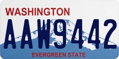 WA license plate AAW9442