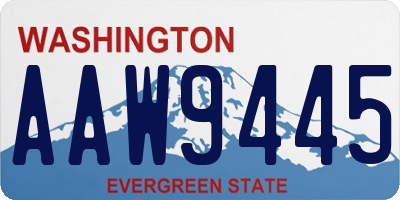 WA license plate AAW9445
