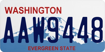 WA license plate AAW9448