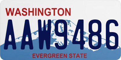 WA license plate AAW9486
