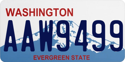 WA license plate AAW9499