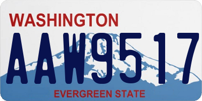 WA license plate AAW9517