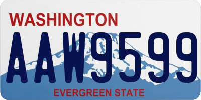 WA license plate AAW9599