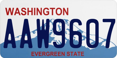 WA license plate AAW9607