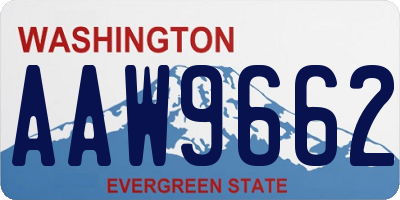 WA license plate AAW9662