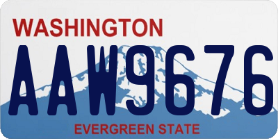WA license plate AAW9676