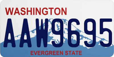 WA license plate AAW9695