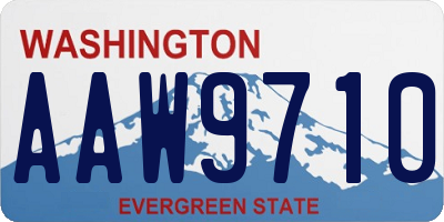 WA license plate AAW9710