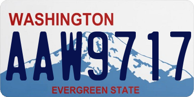 WA license plate AAW9717