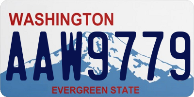 WA license plate AAW9779