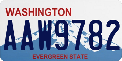 WA license plate AAW9782