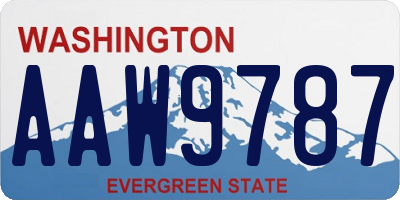 WA license plate AAW9787