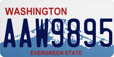 WA license plate AAW9895