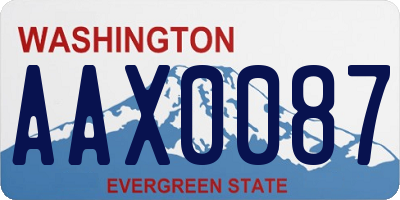 WA license plate AAX0087