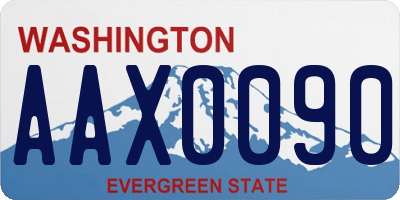 WA license plate AAX0090
