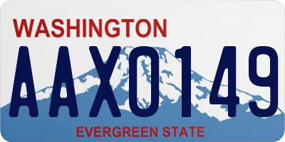 WA license plate AAX0149