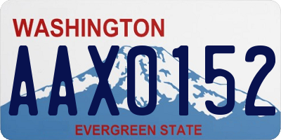WA license plate AAX0152
