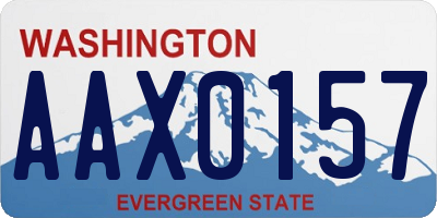 WA license plate AAX0157