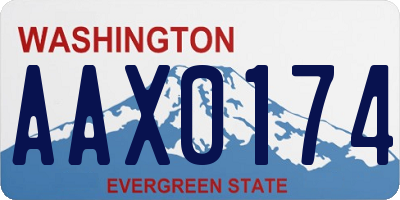 WA license plate AAX0174