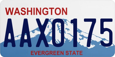 WA license plate AAX0175