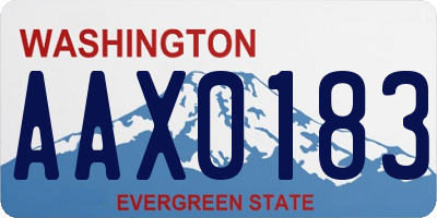 WA license plate AAX0183