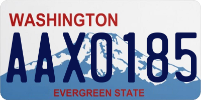 WA license plate AAX0185