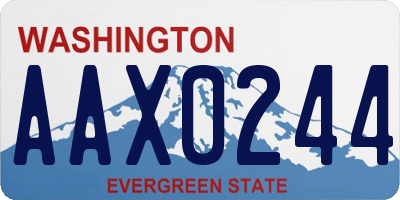 WA license plate AAX0244