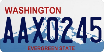 WA license plate AAX0245