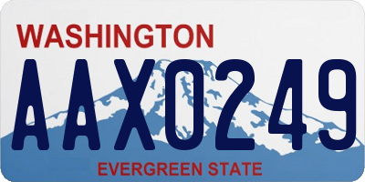 WA license plate AAX0249