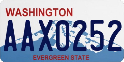 WA license plate AAX0252