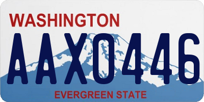 WA license plate AAX0446
