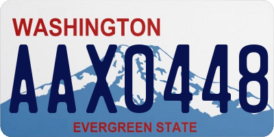 WA license plate AAX0448