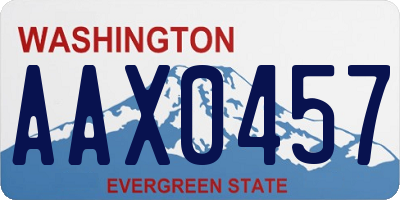 WA license plate AAX0457