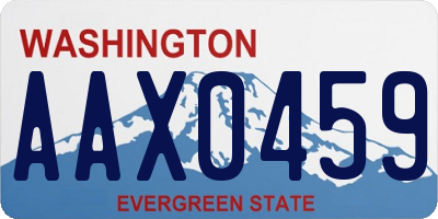 WA license plate AAX0459