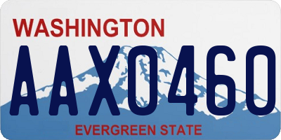 WA license plate AAX0460
