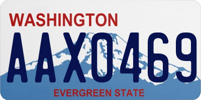 WA license plate AAX0469