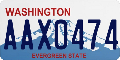 WA license plate AAX0474