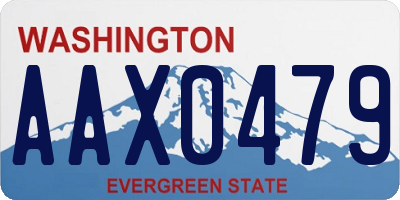 WA license plate AAX0479