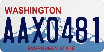 WA license plate AAX0481