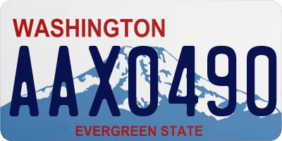 WA license plate AAX0490