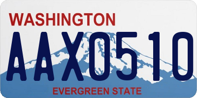 WA license plate AAX0510