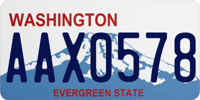 WA license plate AAX0578