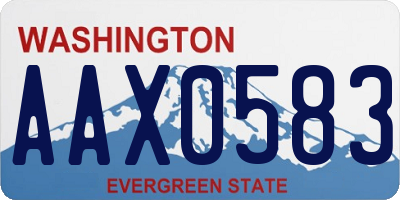 WA license plate AAX0583