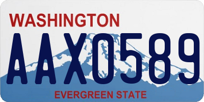WA license plate AAX0589