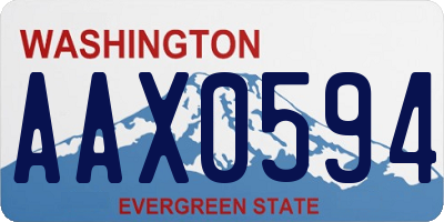 WA license plate AAX0594