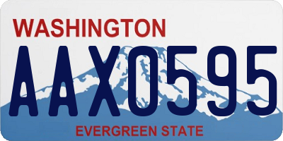 WA license plate AAX0595