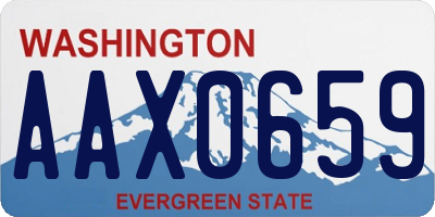 WA license plate AAX0659