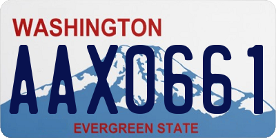 WA license plate AAX0661