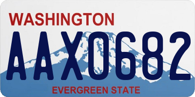 WA license plate AAX0682